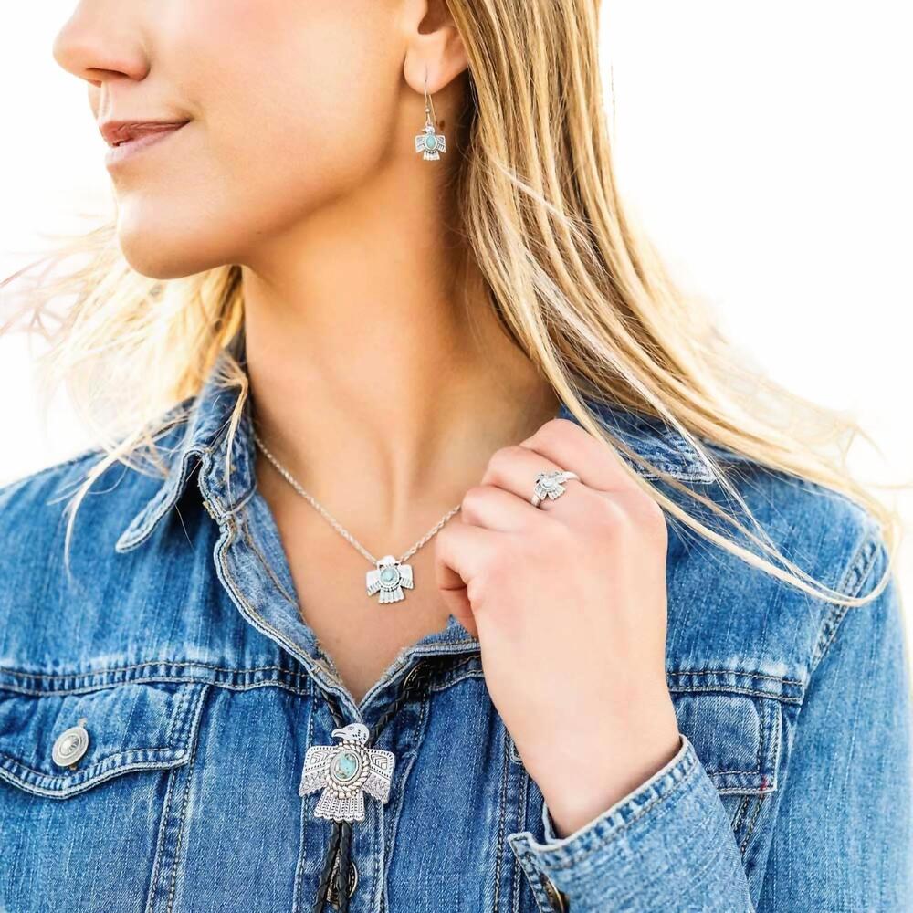 NEW MONTANA SILVERSMITHS women's spirit of the sky earrings in turquoise - Picture 4 of 4